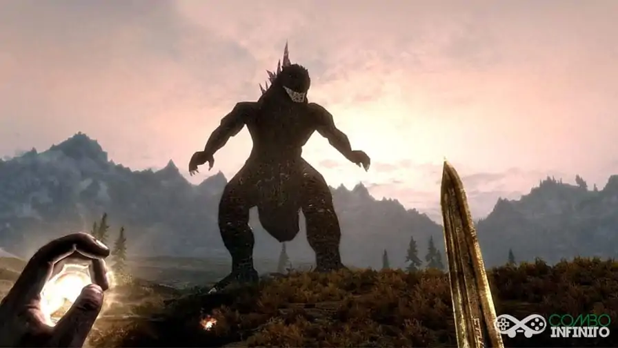 Godzilla dá as caras em novo Mod de Skyrim