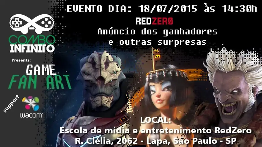 Convite: Evento de entrega de prêmios do concurso “Game Fant Art – Combo Infinito”