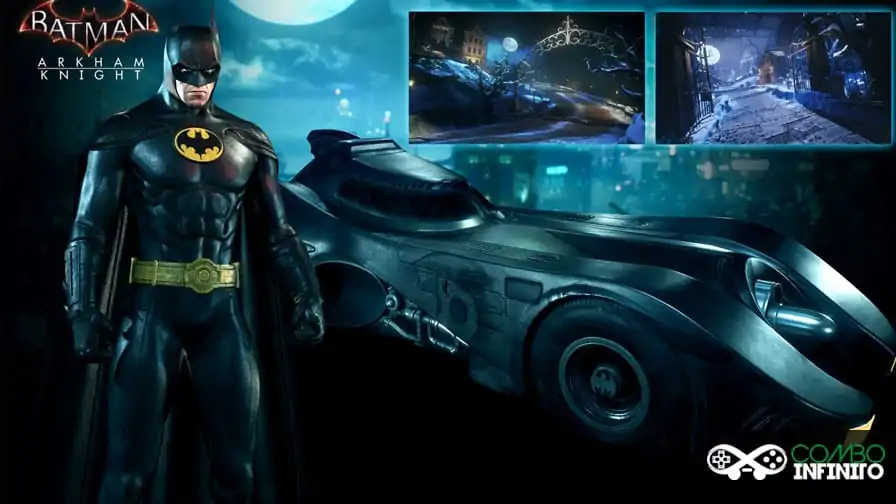 Batman Arkham Knight terá novos uniformes, incluindo o de Michael Keaton de 1989