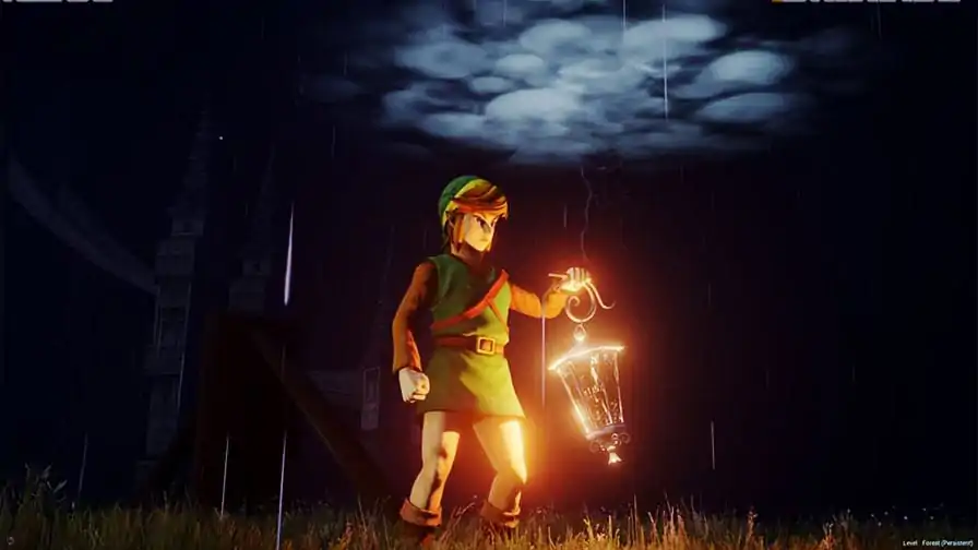 Início de The Legend of Zelda: A Link to the Past recriado na Unreal Engine 4