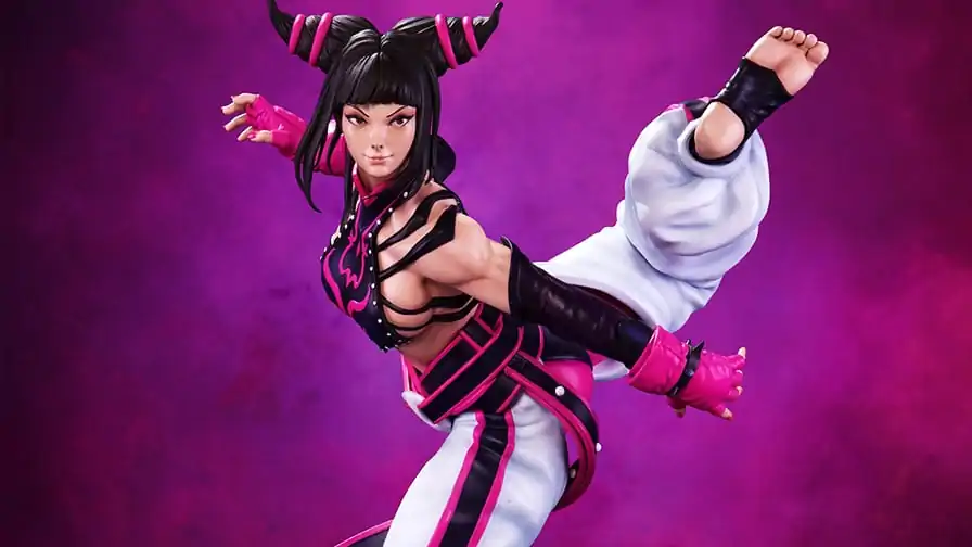 Lançamento de estatueta gigante da personagem Juri de Street Fighter