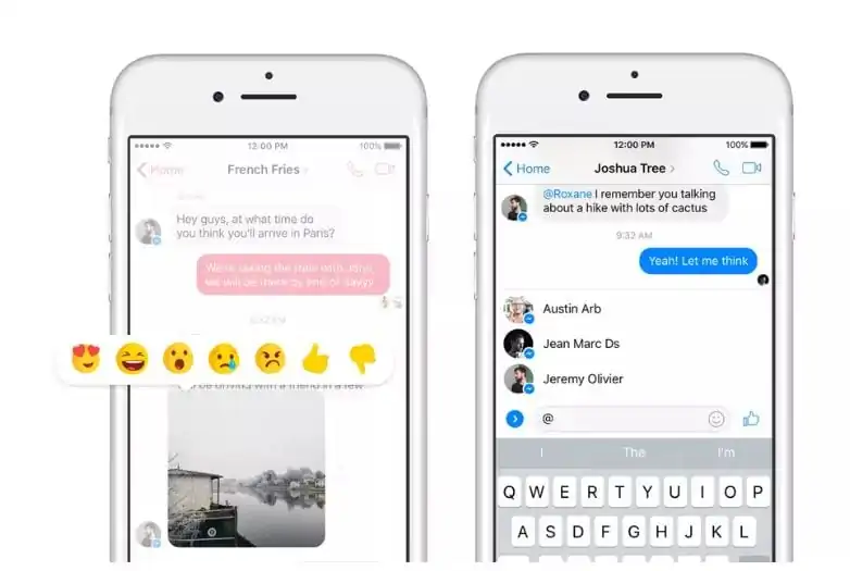 Facebook adiciona reações e menções ao seu aplicativo Messenger