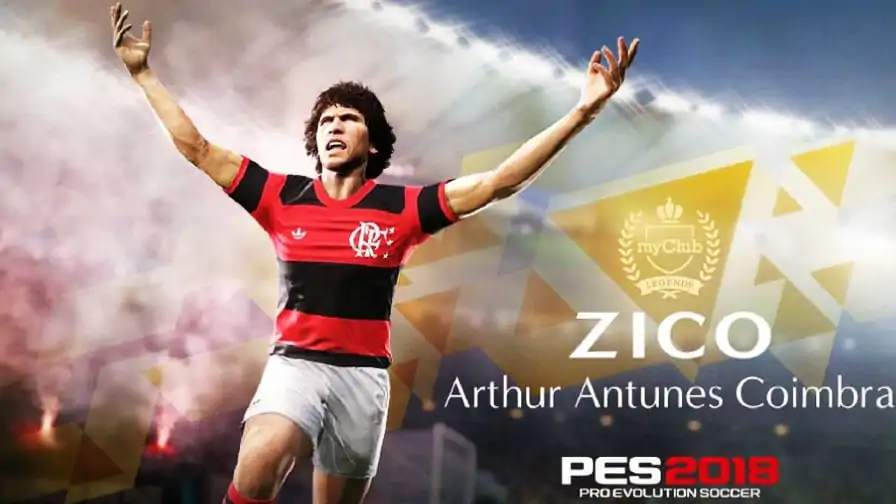 KONAMI nomeia Zico como novo Embaixador e Jogador Lendário do PES 2018