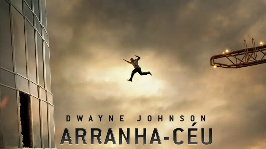 The Rock está em apuros no novo cartaz de “Arranha-Céu: Coragem sem Limite”