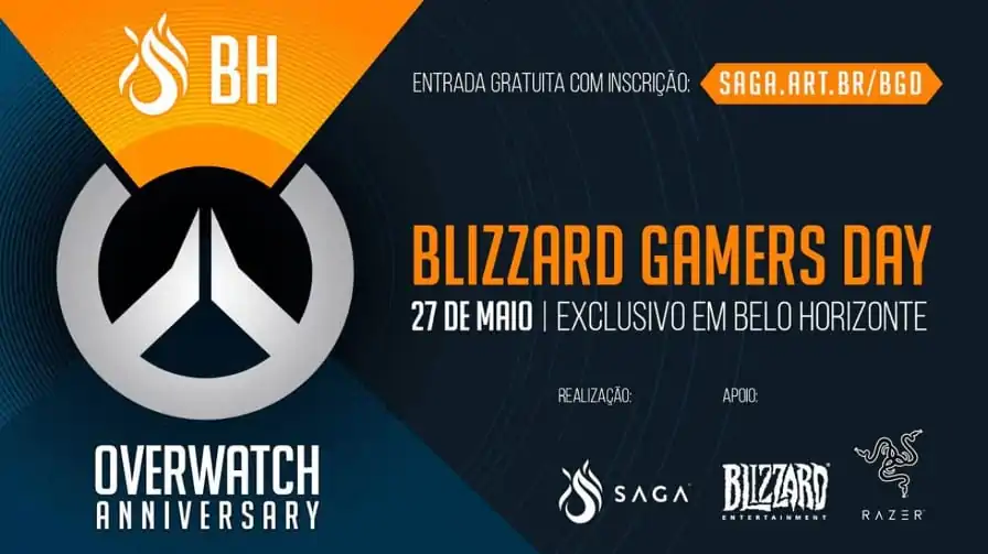 SAGA e Blizzard promovem Blizzard Gamers Day em Belo Horizonte para comemorar aniversário de Overwatch