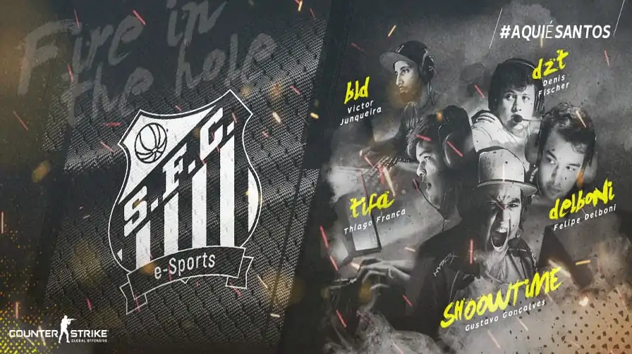 Santos e-Sports revela sua line-up masculina de CS:GO