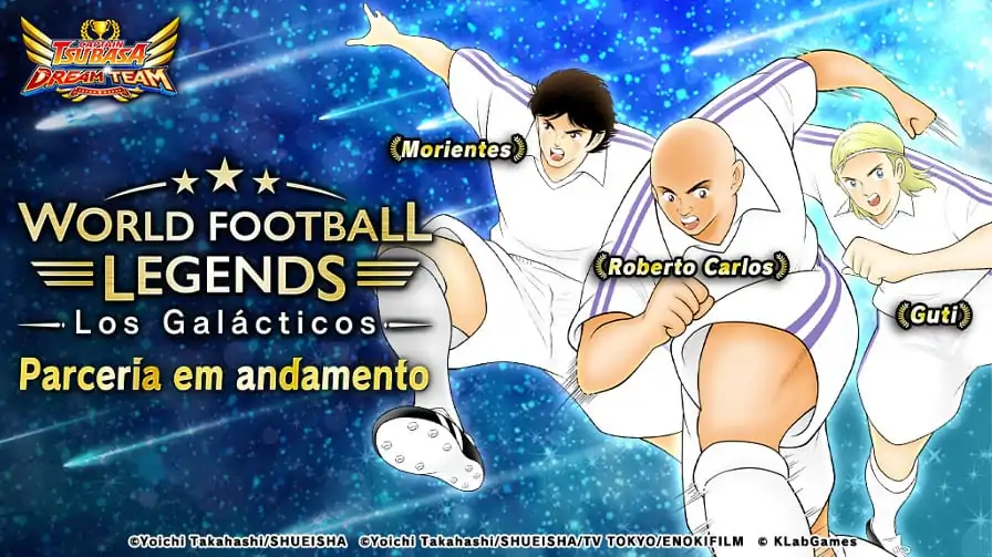 Jogadores lendários Roberto Carlos, Morientes e Guti chegam à “Captain Tsubasa: Dream Team”!
