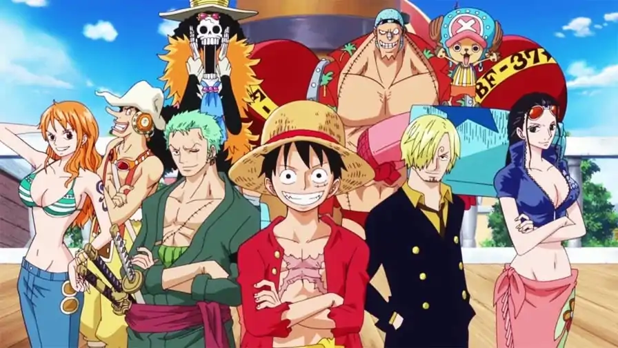 One Piece fazendo campanha contra o coronavírus no japão