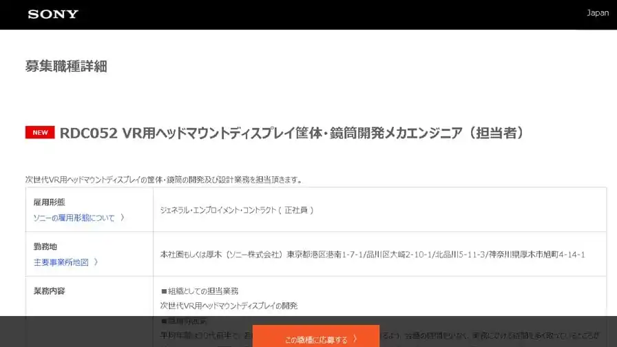 Sony VR
