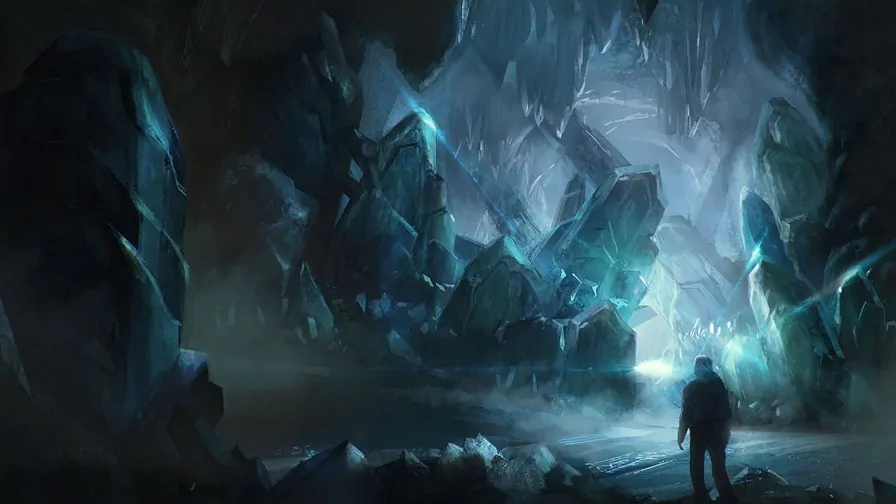 Starfield: Nova arte conceitual mostra a beleza de uma caverna brilhante