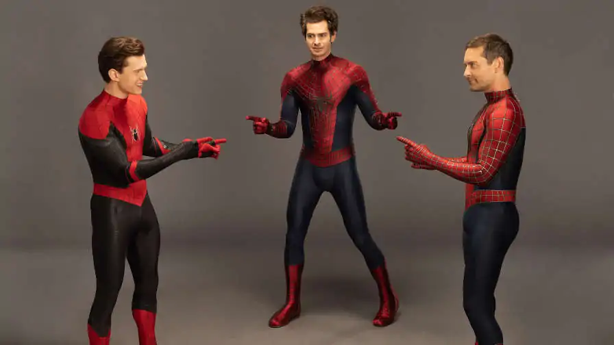 É REAL! Tom Holland, Andrew Garfield e Tobey Maguire recriam meme icônico do Homem-Aranha
