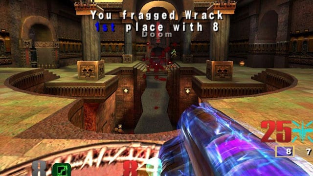 Quake 3 Arena foi um dos grandes sucessos do console principalmente por ser um game multiplayer.