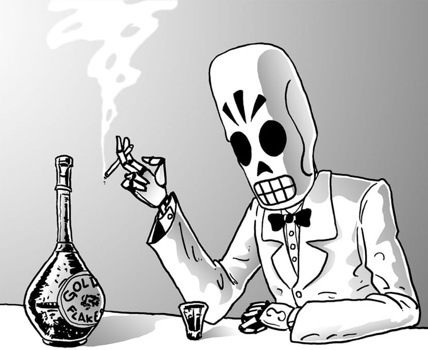 "Agora é que a sequência do meu jogo não sai mesmo." - Manny Calavera de Grim Fandango