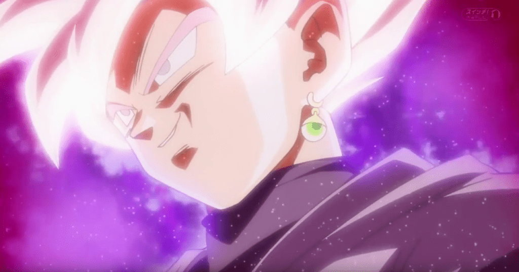 Goku black com cabelo vermelho