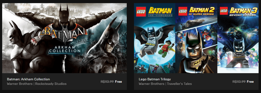 6 jogos do Batman estão gratuitos por tempo limitado 