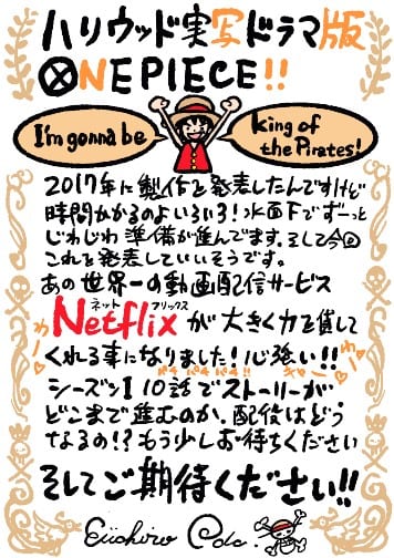 Após sucesso de live-action, Netflix anuncia novo anime de “One Piece“