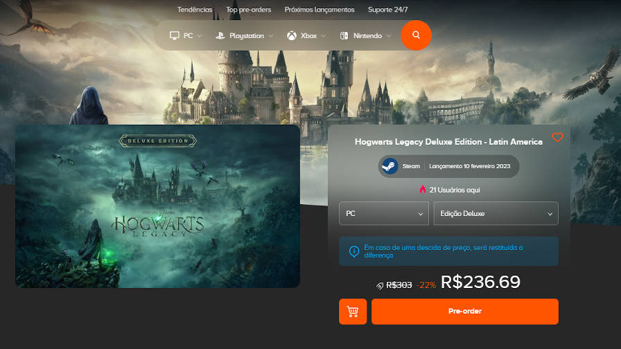 Lançamentos e pré-venda de jogos para comprar na Instant Gaming