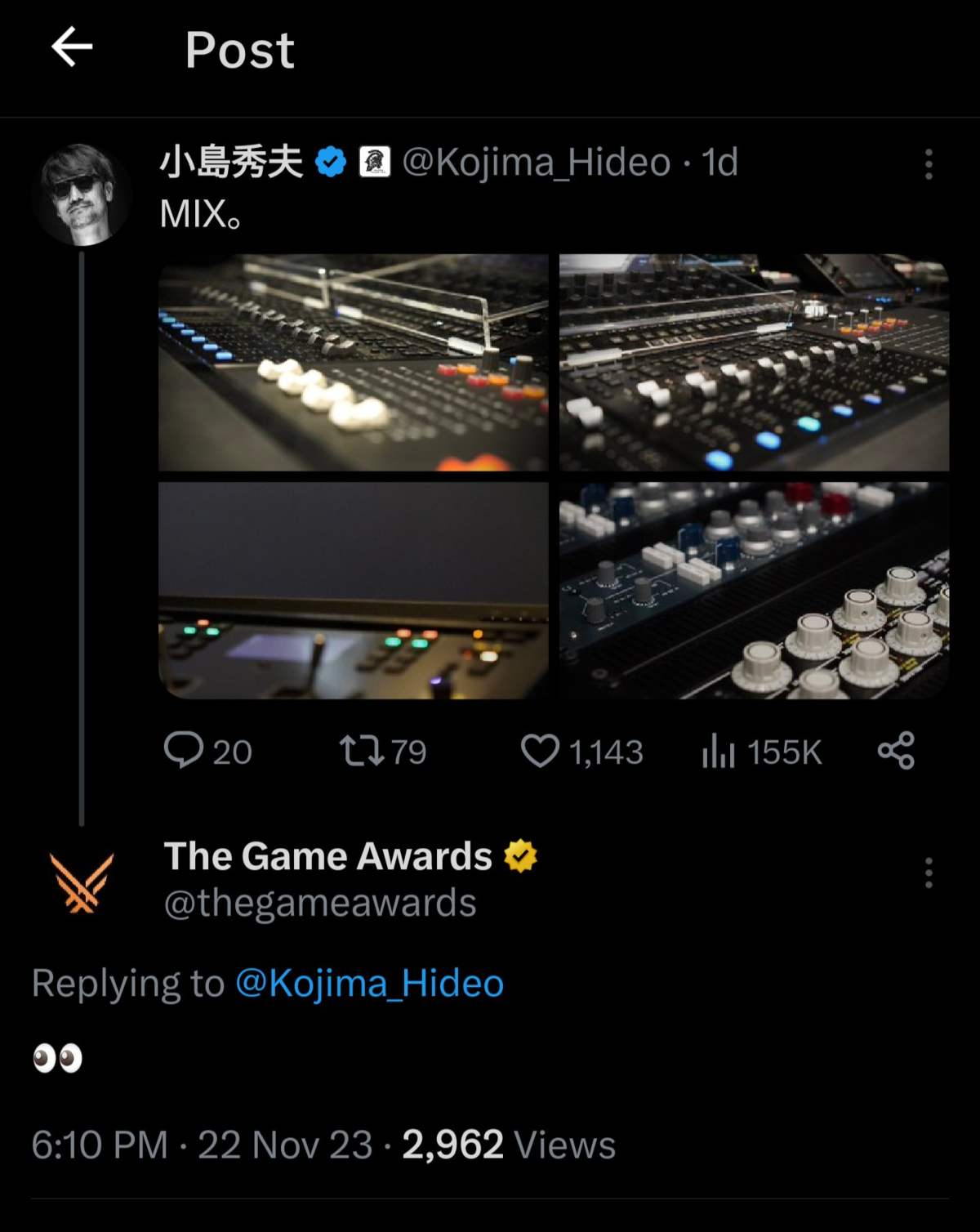 Kojima at The Game Award 2023 : r/DeathStranding